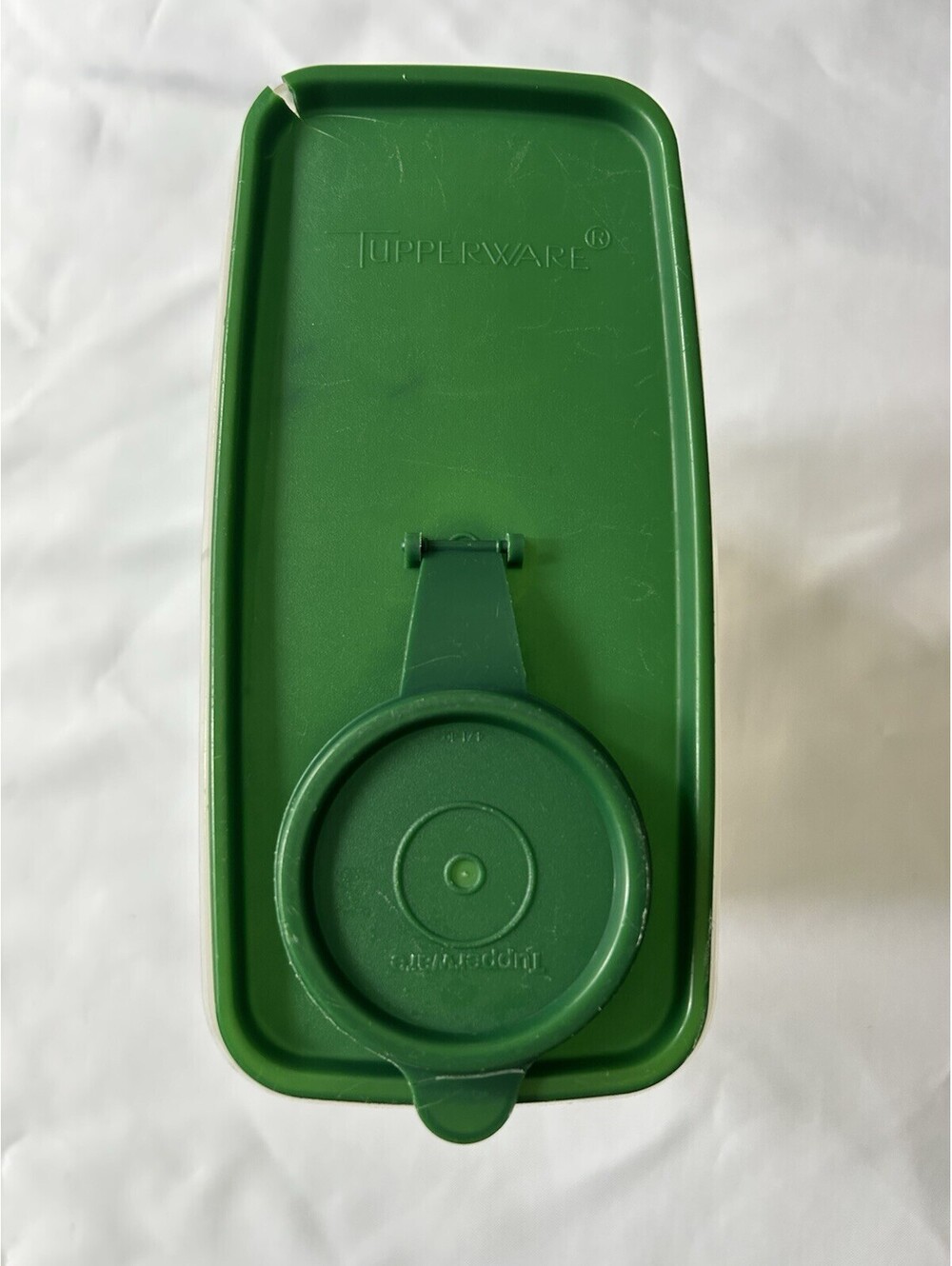 Vintage Tupperware Cereal Keeper Storage Container with Green 471 Lid #469-6